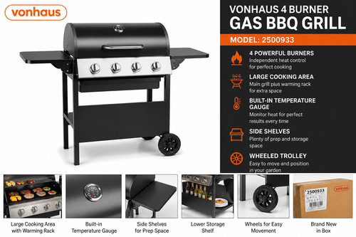 Vonhaus burner compact gas - 4,