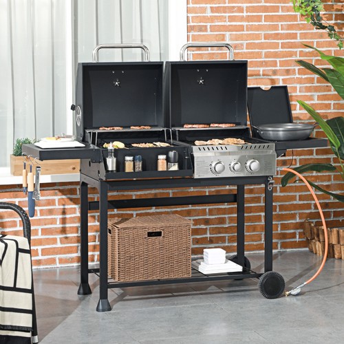 Dual fuel bbq grill - dual,